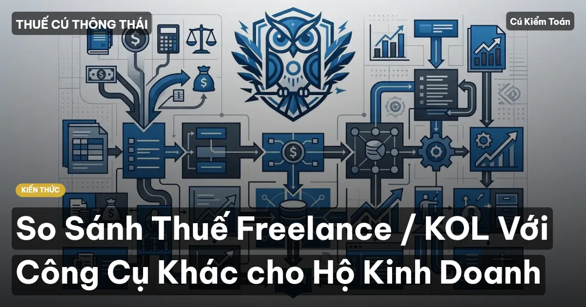 So Sánh Thuế Freelance / KOL Với Công Cụ Khác cho Hộ Kinh Doanh