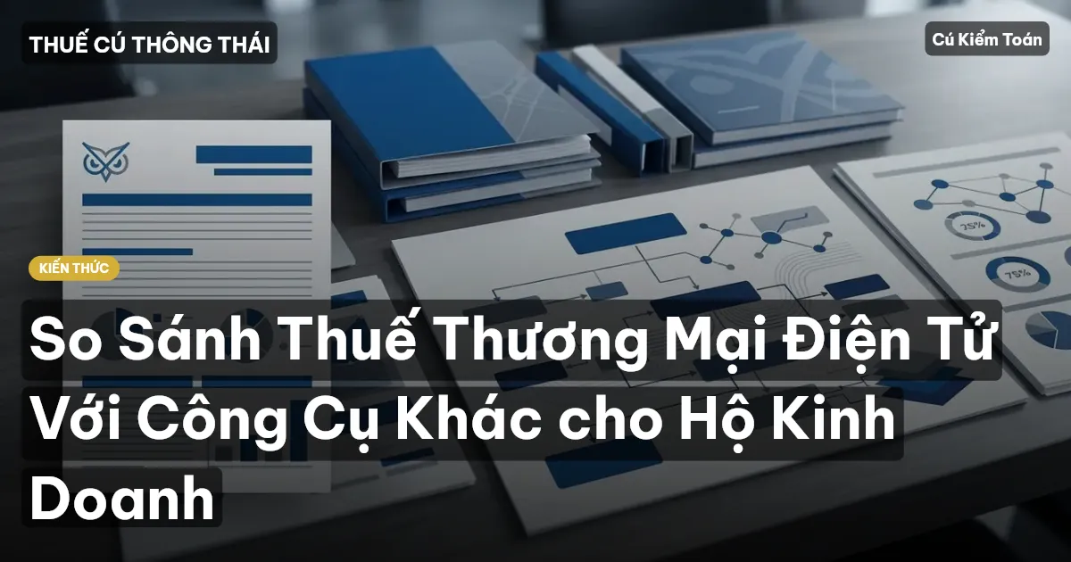 So Sánh Thuế Thương Mại Điện Tử Với Công Cụ Khác cho Hộ Kinh Doanh