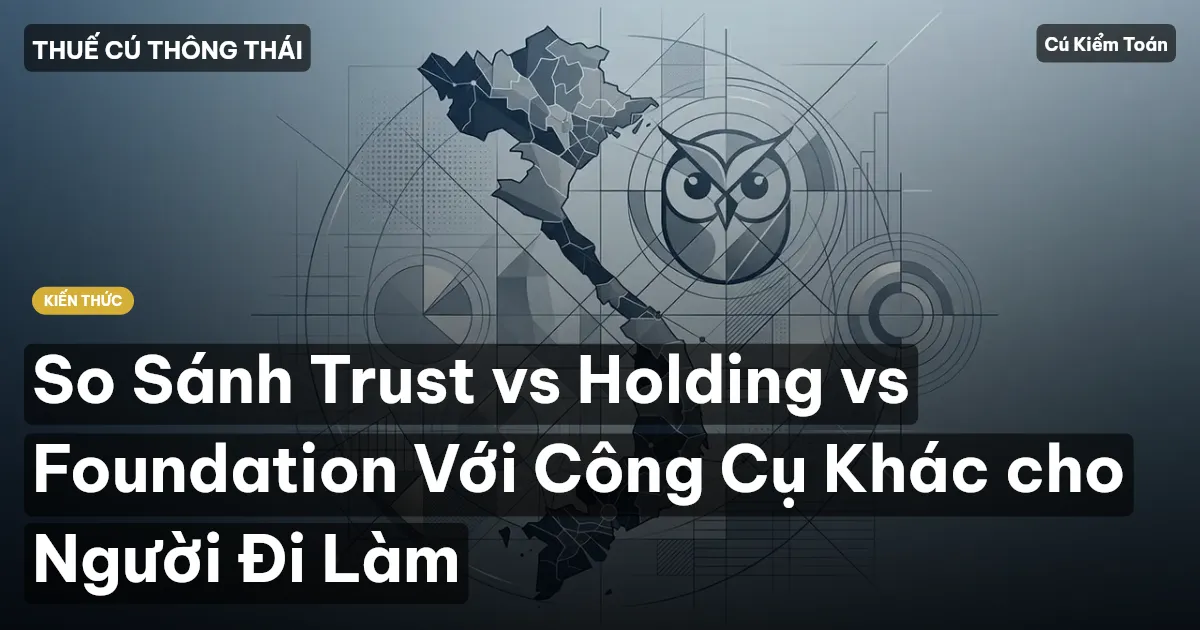 So Sánh Trust vs Holding vs Foundation Với Công Cụ Khác cho Người Đi Làm