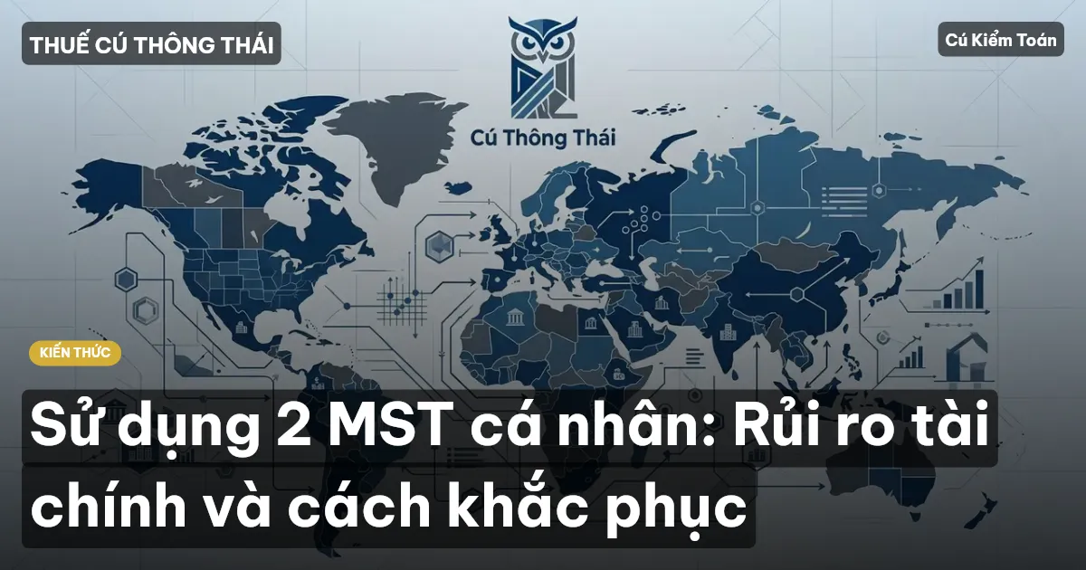 Sử dụng 2 MST cá nhân: Rủi ro tài chính và cách khắc phục
