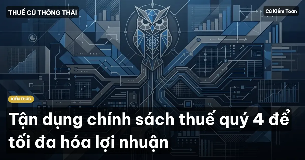 Tận dụng chính sách thuế quý 4 để tối đa hóa lợi nhuận