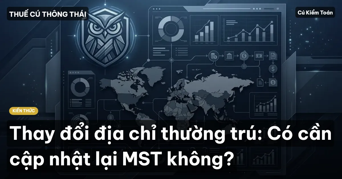Thay đổi địa chỉ thường trú: Có cần cập nhật lại MST không?