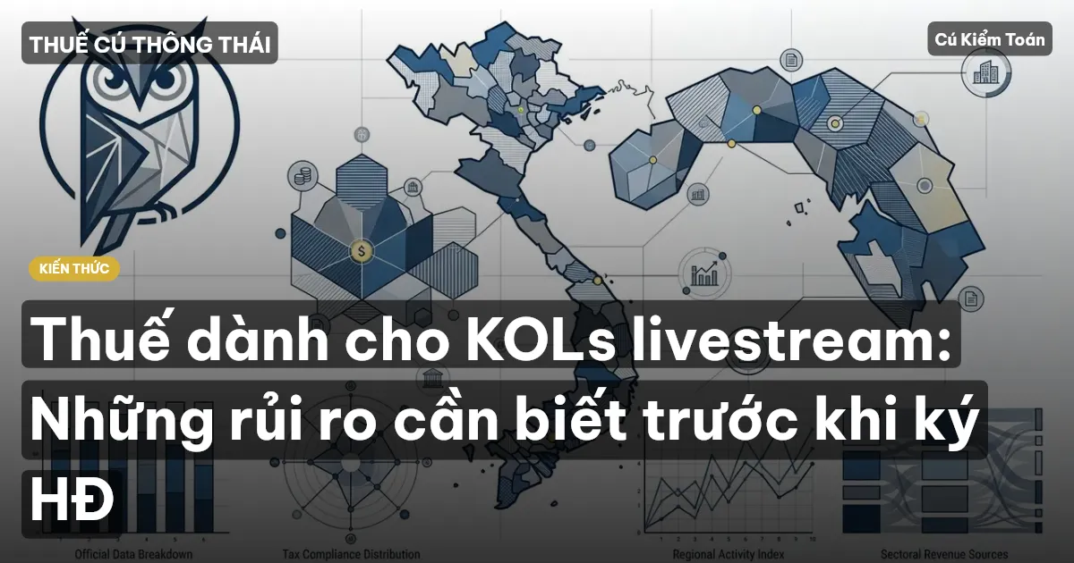 Thuế dành cho KOLs livestream: Những rủi ro cần biết trước khi ký HĐ