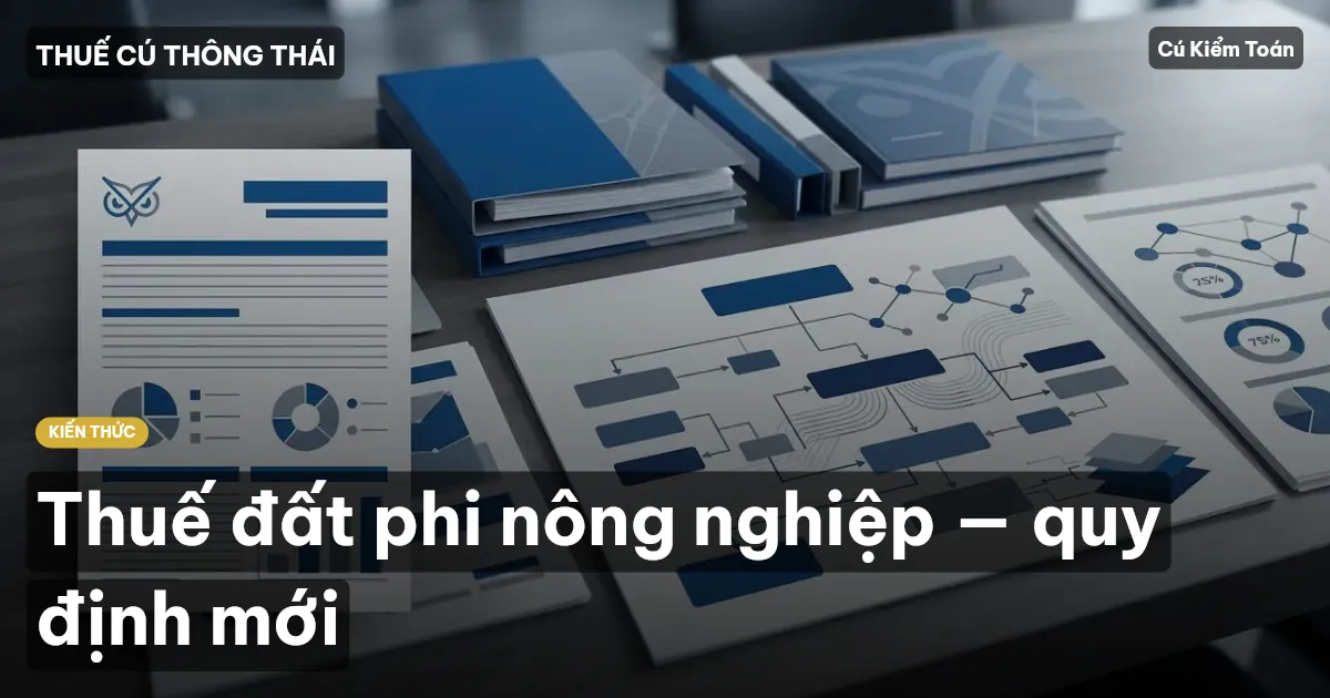 Thuế đất phi nông nghiệp — quy định mới