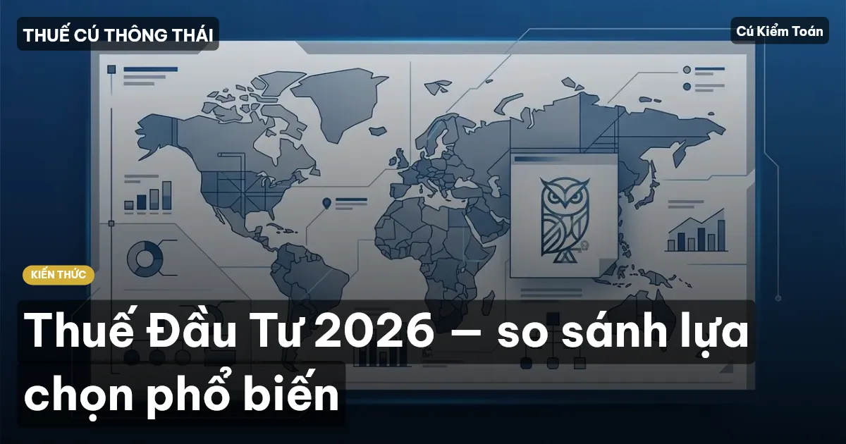 Thuế Đầu Tư 2026 — so sánh lựa chọn phổ biến