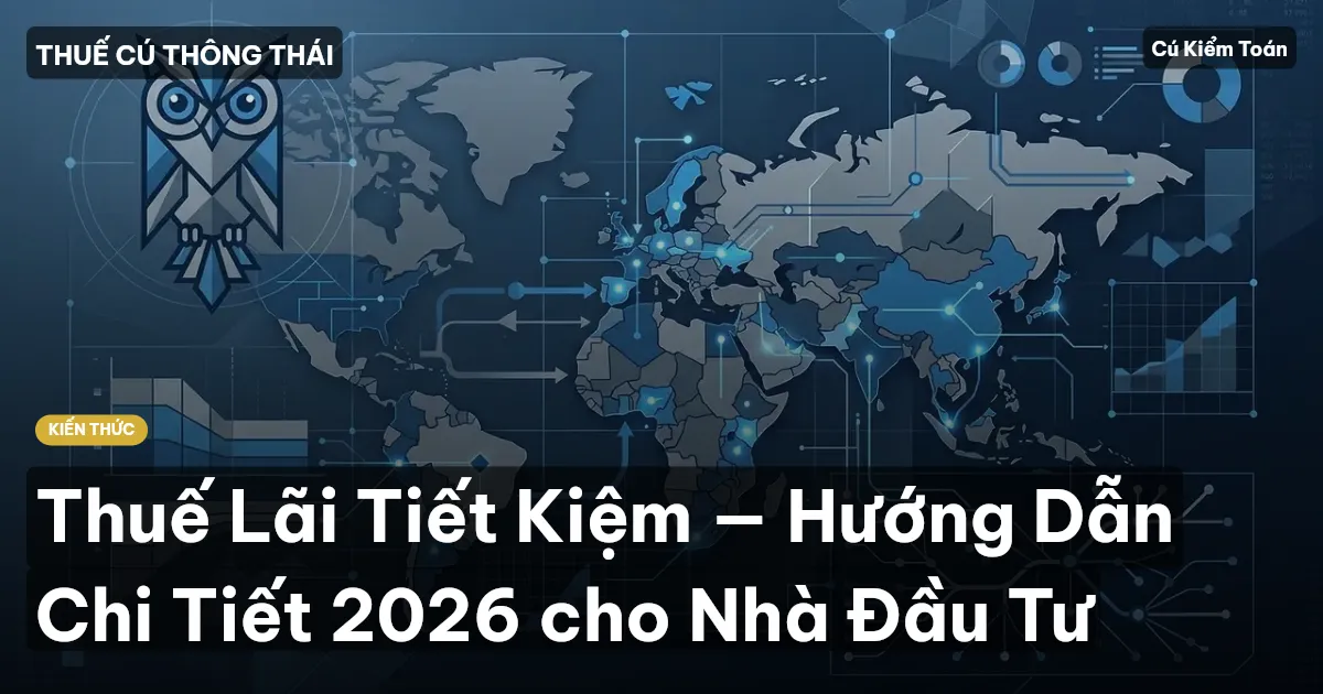Thuế Lãi Tiết Kiệm — Hướng Dẫn Chi Tiết 2026 cho Nhà Đầu Tư