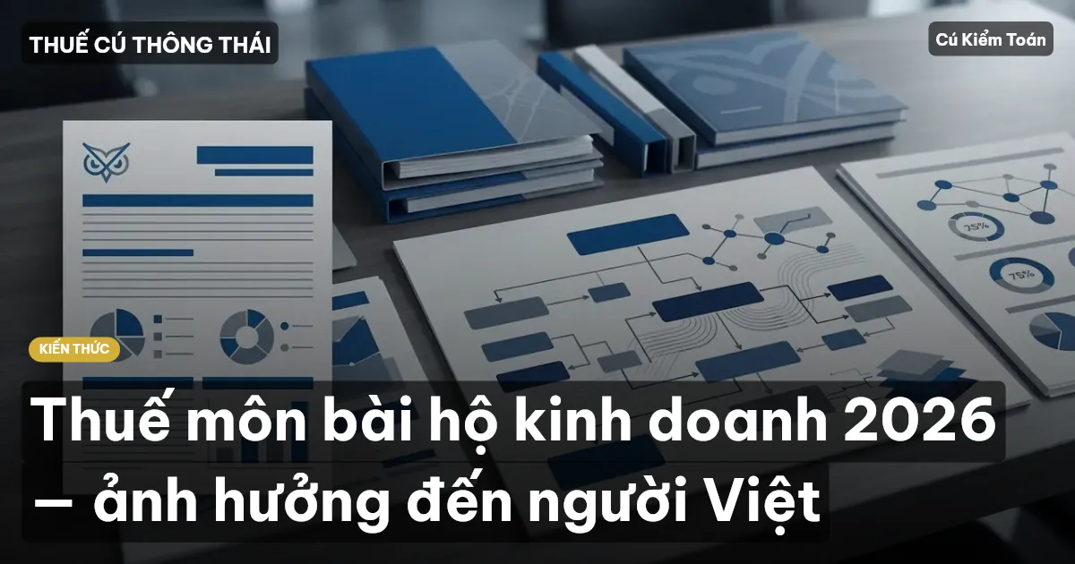 Thuế môn bài hộ kinh doanh 2026 — ảnh hưởng đến người Việt