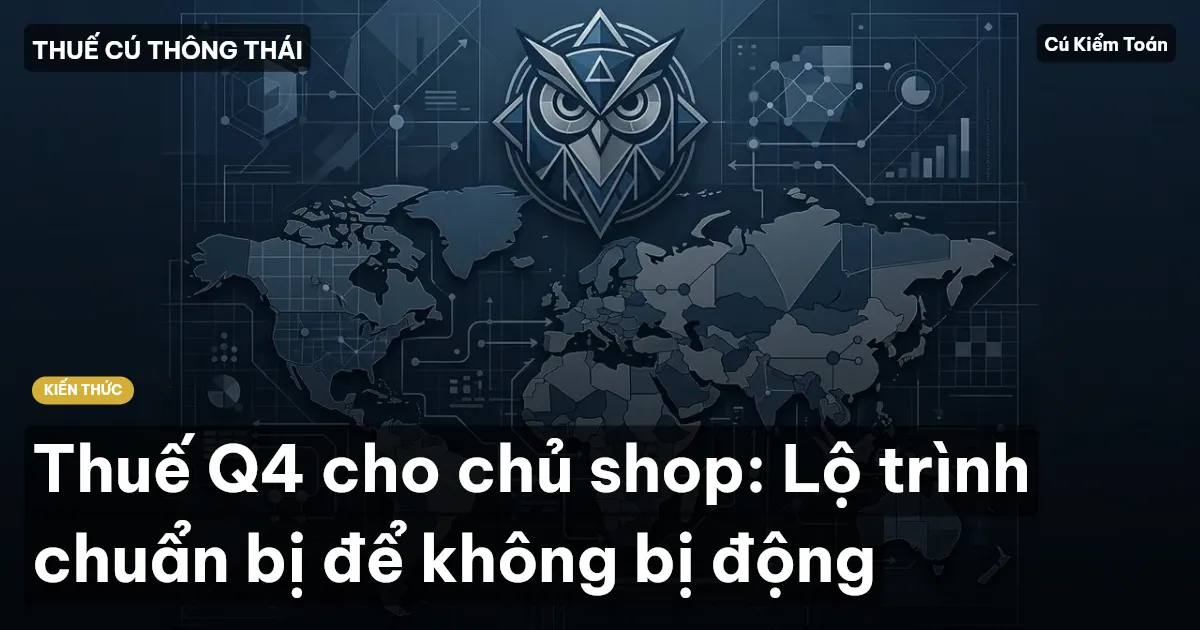 Thuế Q4 cho chủ shop: Lộ trình chuẩn bị để không bị động