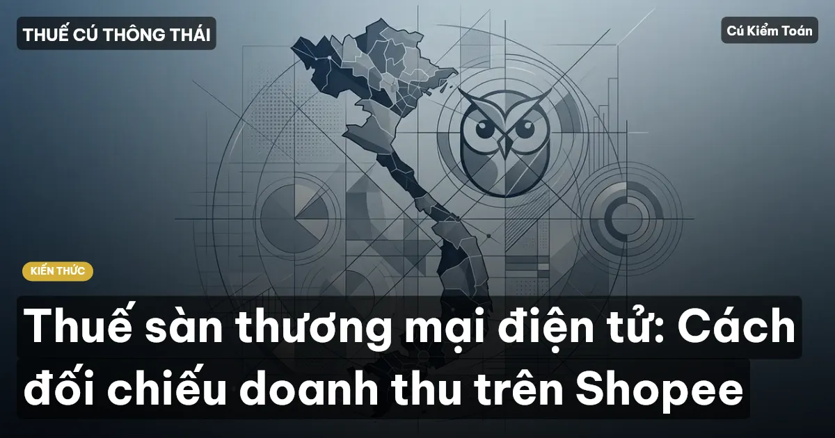 Thuế sàn thương mại điện tử: Cách đối chiếu doanh thu trên Shopee