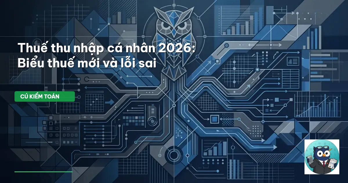 Thuế thu nhập cá nhân 2026: Biểu thuế mới và lỗi sai