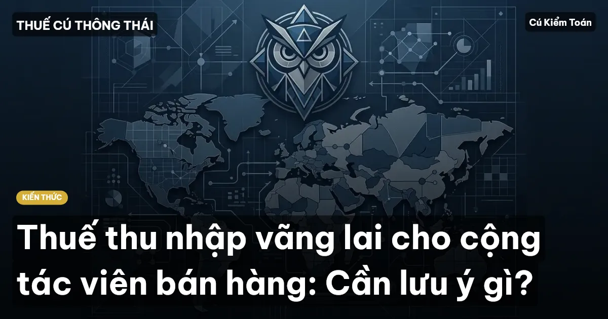 Thuế thu nhập vãng lai cho cộng tác viên bán hàng: Cần lưu ý gì?