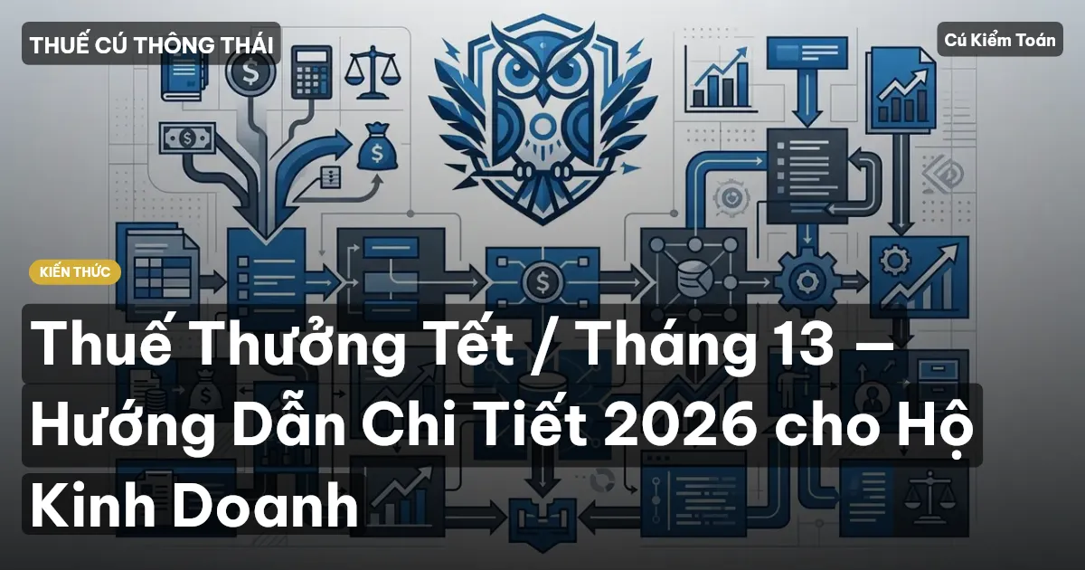 Thuế Thưởng Tết / Tháng 13 — Hướng Dẫn Chi Tiết 2026 cho Hộ Kinh Doanh