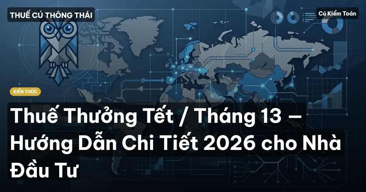 Thuế Thưởng Tết / Tháng 13 — Hướng Dẫn Chi Tiết 2026 cho Nhà Đầu Tư