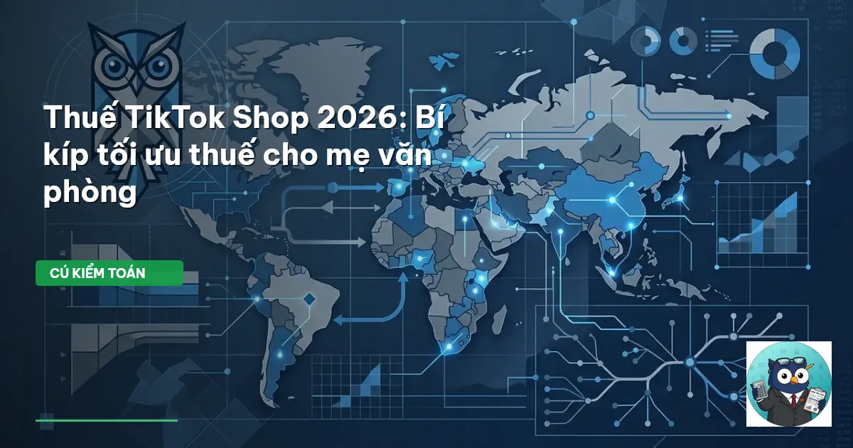 Thuế TikTok Shop 2026: Bí kíp tối ưu thuế cho mẹ văn phòng
