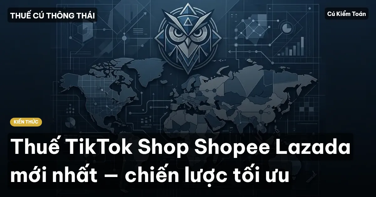 Thuế TikTok Shop Shopee Lazada mới nhất — chiến lược tối ưu