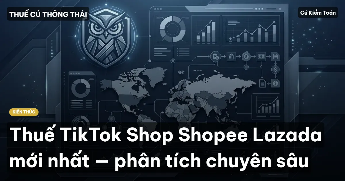 Thuế TikTok Shop Shopee Lazada mới nhất — phân tích chuyên sâu