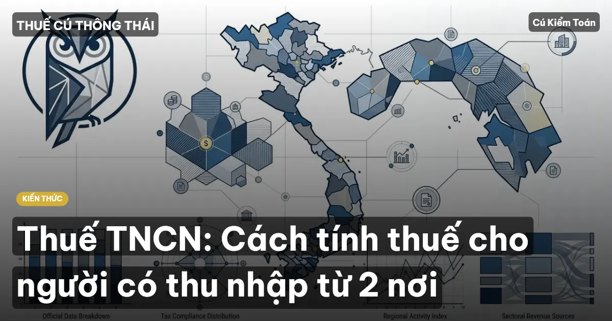 Thuế TNCN: Cách tính thuế cho người có thu nhập từ 2 nơi