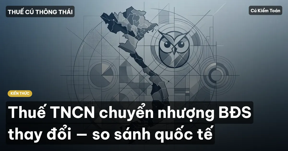 Thuế TNCN chuyển nhượng BĐS thay đổi — so sánh quốc tế