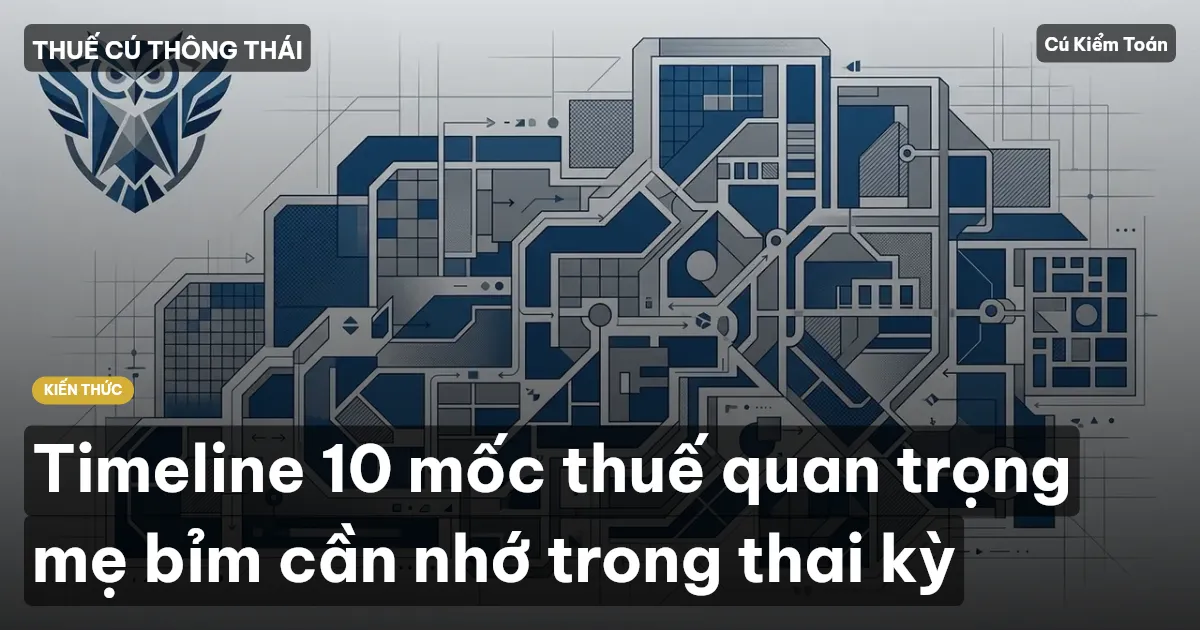 Timeline 10 mốc thuế quan trọng mẹ bỉm cần nhớ trong thai kỳ