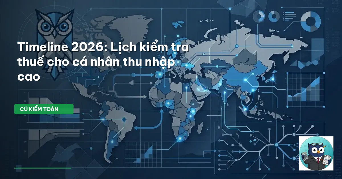Timeline 2026: Lịch kiểm tra thuế cho cá nhân thu nhập cao