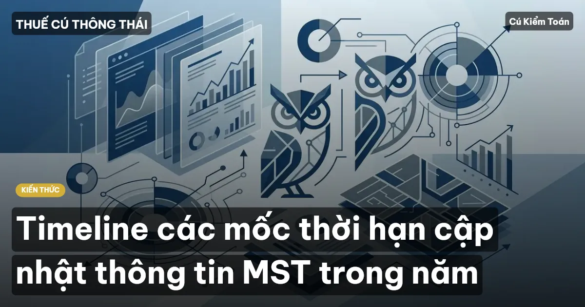 Timeline các mốc thời hạn cập nhật thông tin MST trong năm
