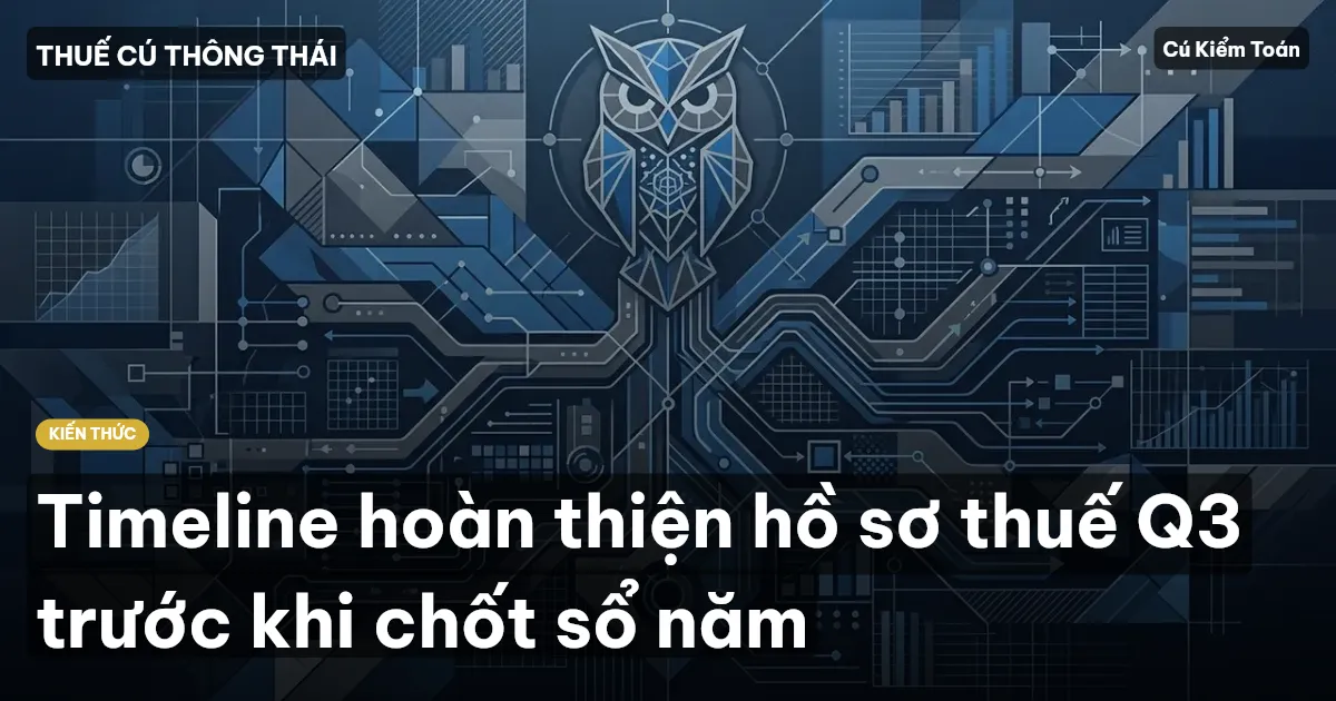 Timeline hoàn thiện hồ sơ thuế Q3 trước khi chốt sổ năm