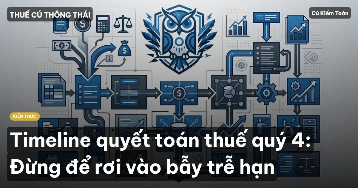 Timeline quyết toán thuế quý 4: Đừng để rơi vào bẫy trễ hạn