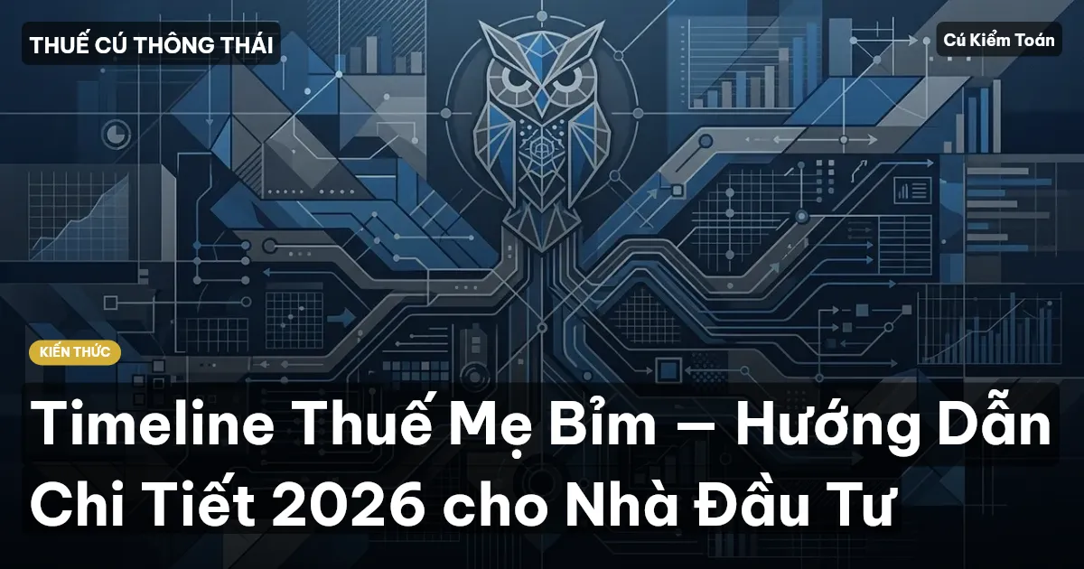 Timeline Thuế Mẹ Bỉm — Hướng Dẫn Chi Tiết 2026 cho Nhà Đầu Tư