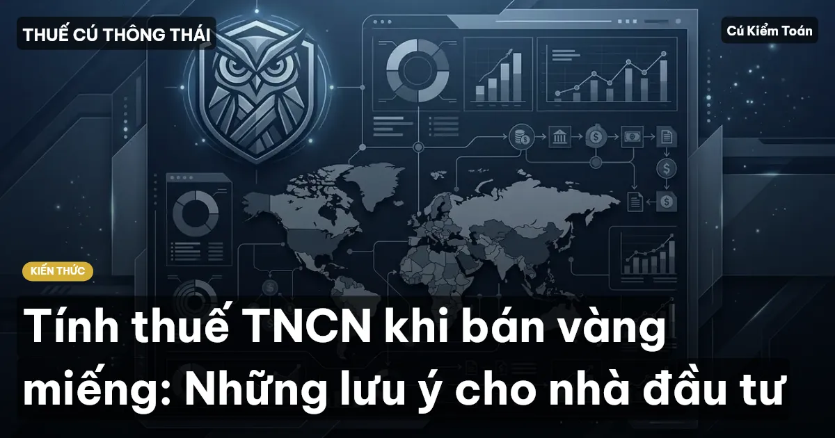 Tính thuế TNCN khi bán vàng miếng: Những lưu ý cho nhà đầu tư