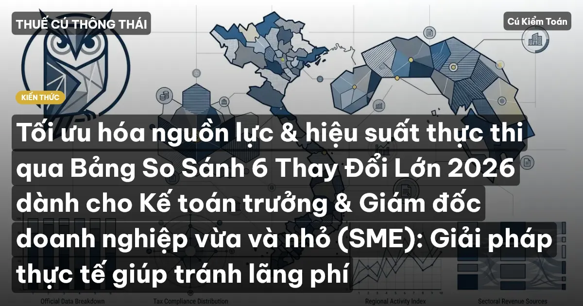 Tối ưu hóa nguồn lực & hiệu suất thực thi qua Bảng So Sánh 6 Thay Đổi Lớn 2026 dành cho Kế toán trưởng & Giám đốc doanh nghiệp vừa và nhỏ (SME): Giải pháp thực tế giúp tránh lãng phí