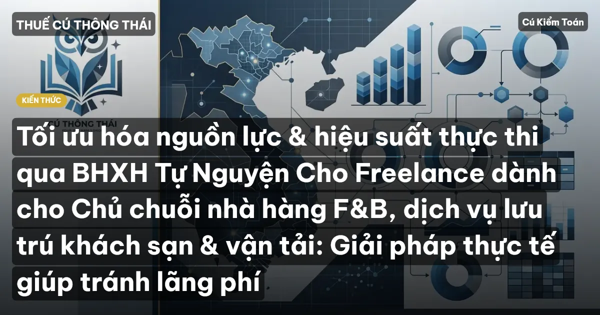 Tối ưu hóa nguồn lực & hiệu suất thực thi qua BHXH Tự Nguyện Cho Freelance dành cho Chủ chuỗi nhà hàng F&B, dịch vụ lưu trú khách sạn & vận tải: Giải pháp thực tế giúp tránh lãng phí