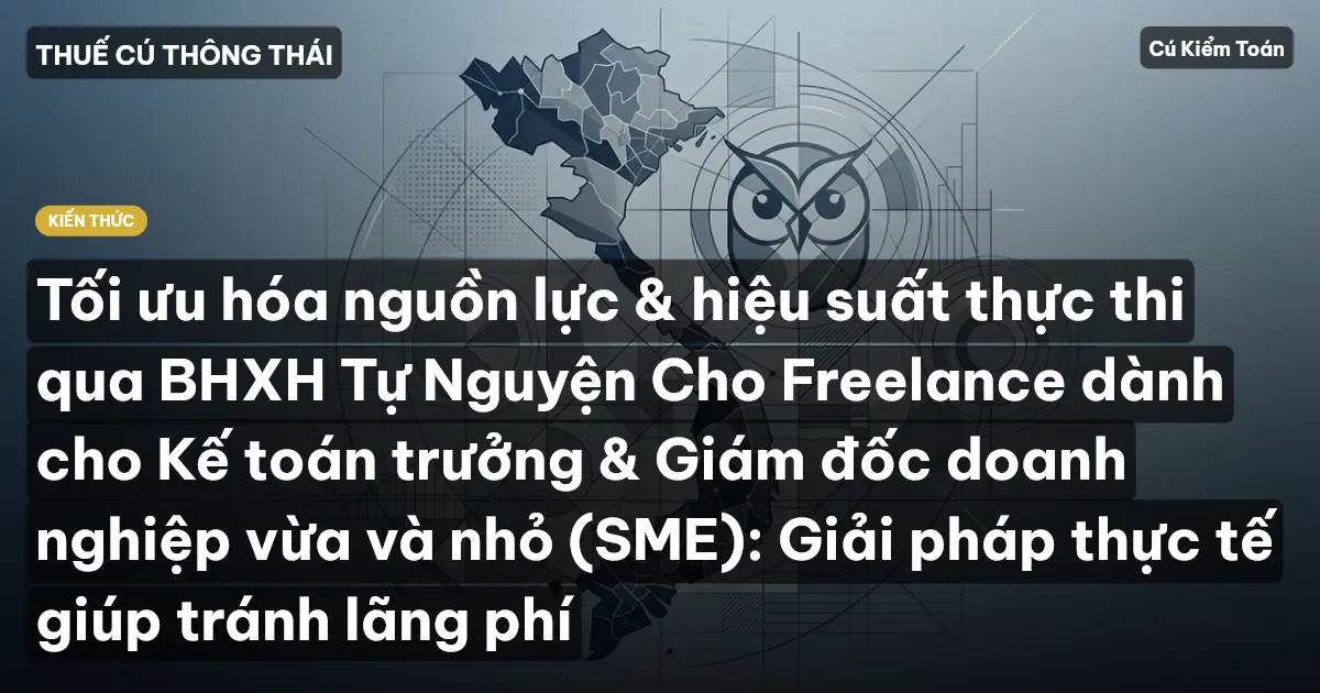 Tối ưu hóa nguồn lực & hiệu suất thực thi qua BHXH Tự Nguyện Cho Freelance dành cho Kế toán trưởng & Giám đốc doanh nghiệp vừa và nhỏ (SME): Giải pháp thực tế giúp tránh lãng phí