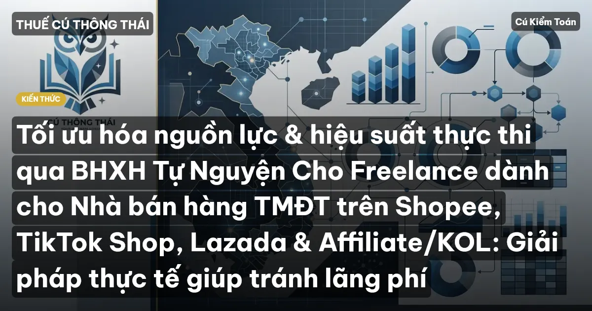 Tối ưu hóa nguồn lực & hiệu suất thực thi qua BHXH Tự Nguyện Cho Freelance dành cho Nhà bán hàng TMĐT trên Shopee, TikTok Shop, Lazada & Affiliate/KOL: Giải pháp thực tế giúp tránh lãng phí