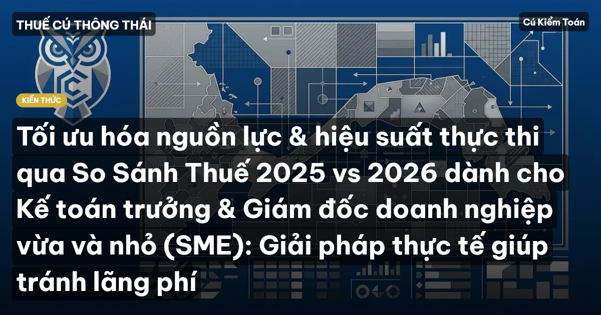 Tối ưu hóa nguồn lực & hiệu suất thực thi qua So Sánh Thuế 2025 vs 2026 dành cho Kế toán trưởng & Giám đốc doanh nghiệp vừa và nhỏ (SME): Giải pháp thực tế giúp tránh lãng phí