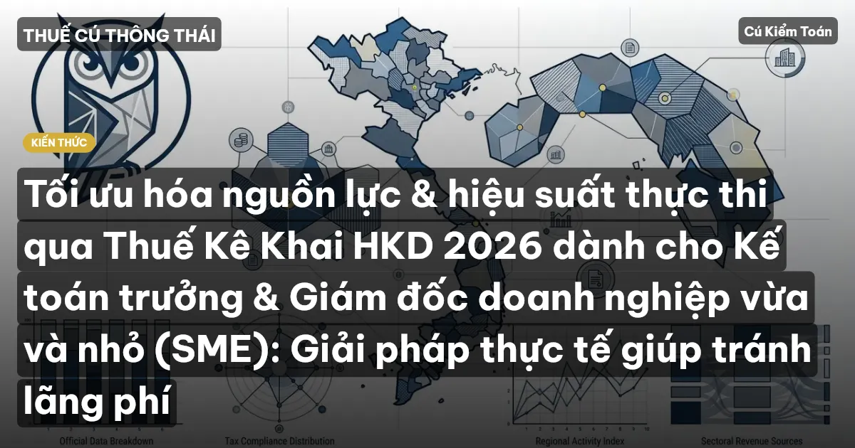 Tối ưu hóa nguồn lực & hiệu suất thực thi qua Thuế Kê Khai HKD 2026 dành cho Kế toán trưởng & Giám đốc doanh nghiệp vừa và nhỏ (SME): Giải pháp thực tế giúp tránh lãng phí