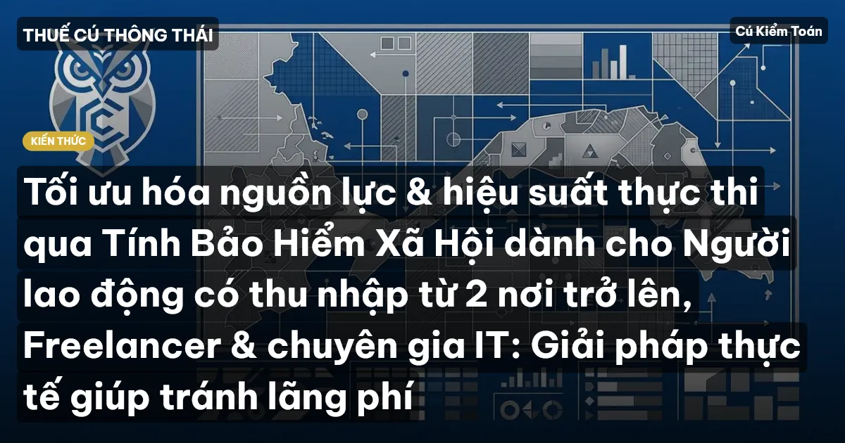 Tối ưu hóa nguồn lực & hiệu suất thực thi qua Tính Bảo Hiểm Xã Hội dành cho Người lao động có thu nhập từ 2 nơi trở lên, Freelancer & chuyên gia IT: Giải pháp thực tế giúp tránh lãng phí