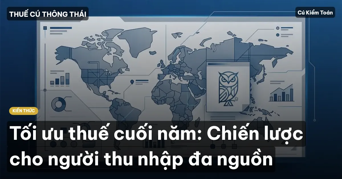 Tối ưu thuế cuối năm: Chiến lược cho người thu nhập đa nguồn