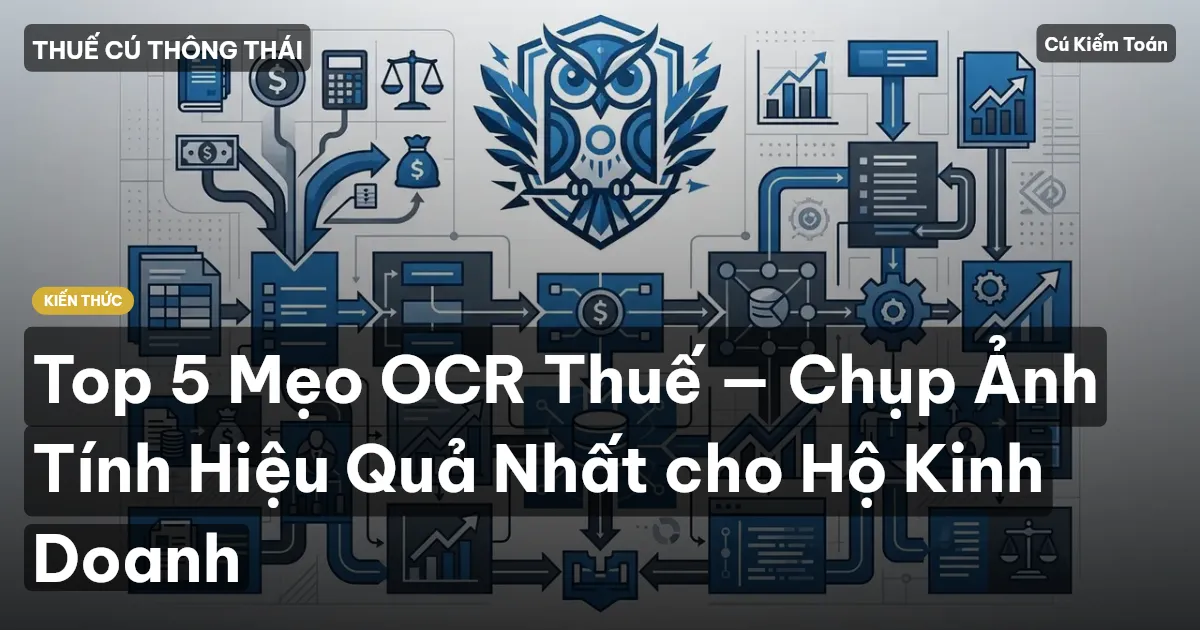 Top 5 Mẹo OCR Thuế — Chụp Ảnh Tính Hiệu Quả Nhất cho Hộ Kinh Doanh