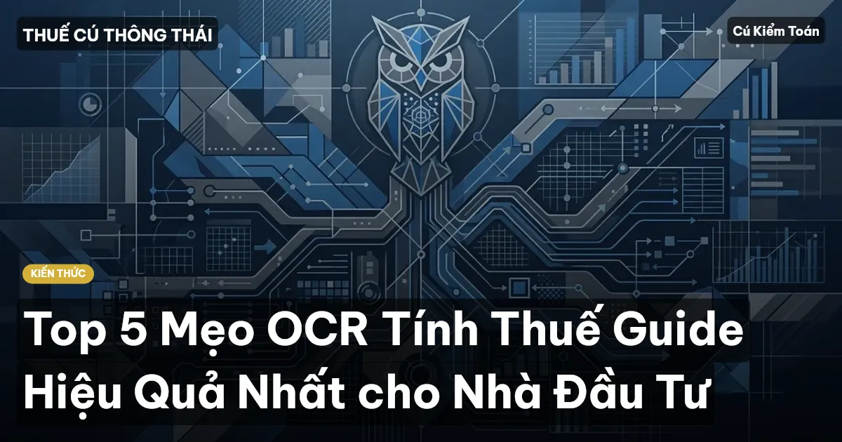 Top 5 Mẹo OCR Tính Thuế Guide Hiệu Quả Nhất cho Nhà Đầu Tư