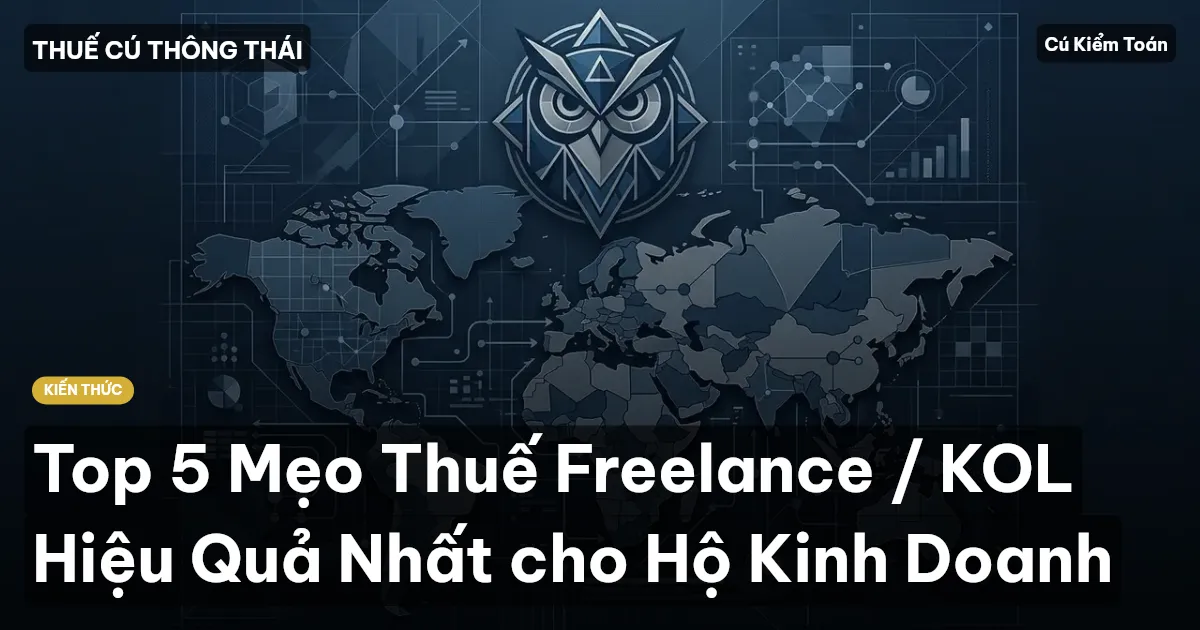 Top 5 Mẹo Thuế Freelance / KOL Hiệu Quả Nhất cho Hộ Kinh Doanh