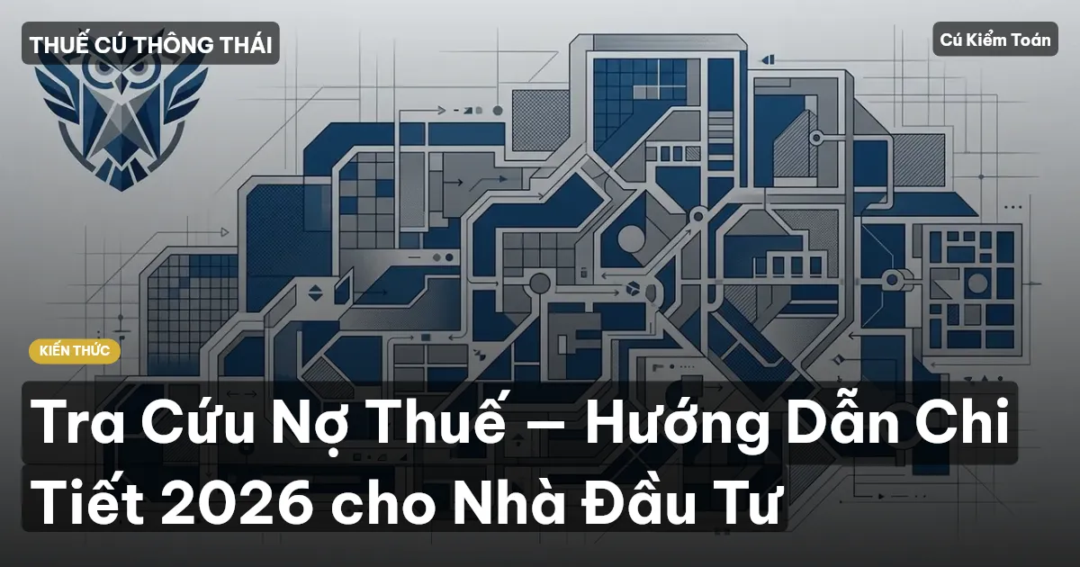 Tra Cứu Nợ Thuế — Hướng Dẫn Chi Tiết 2026 cho Nhà Đầu Tư