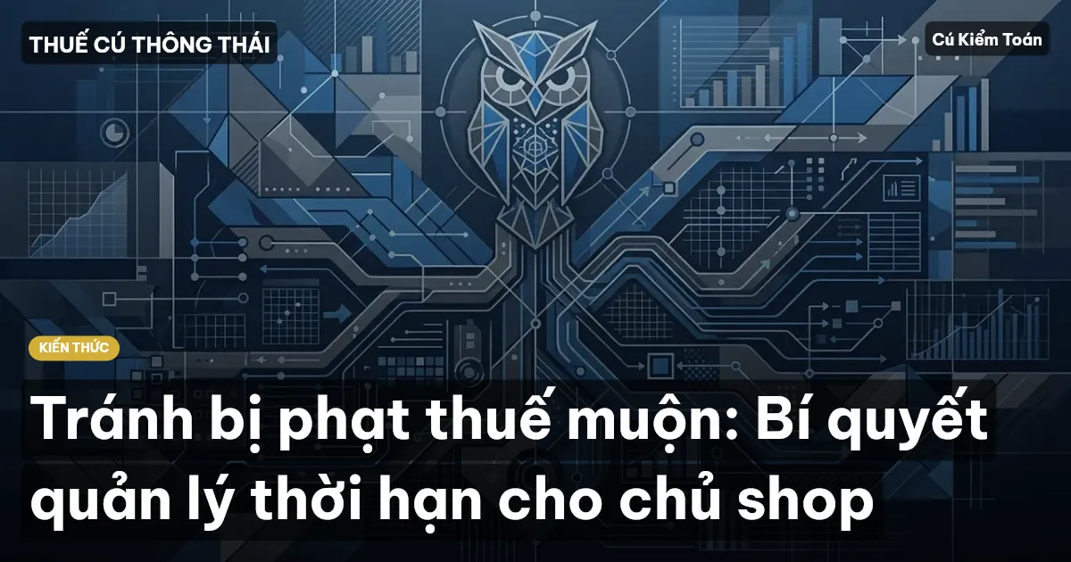 Tránh bị phạt thuế muộn: Bí quyết quản lý thời hạn cho chủ shop