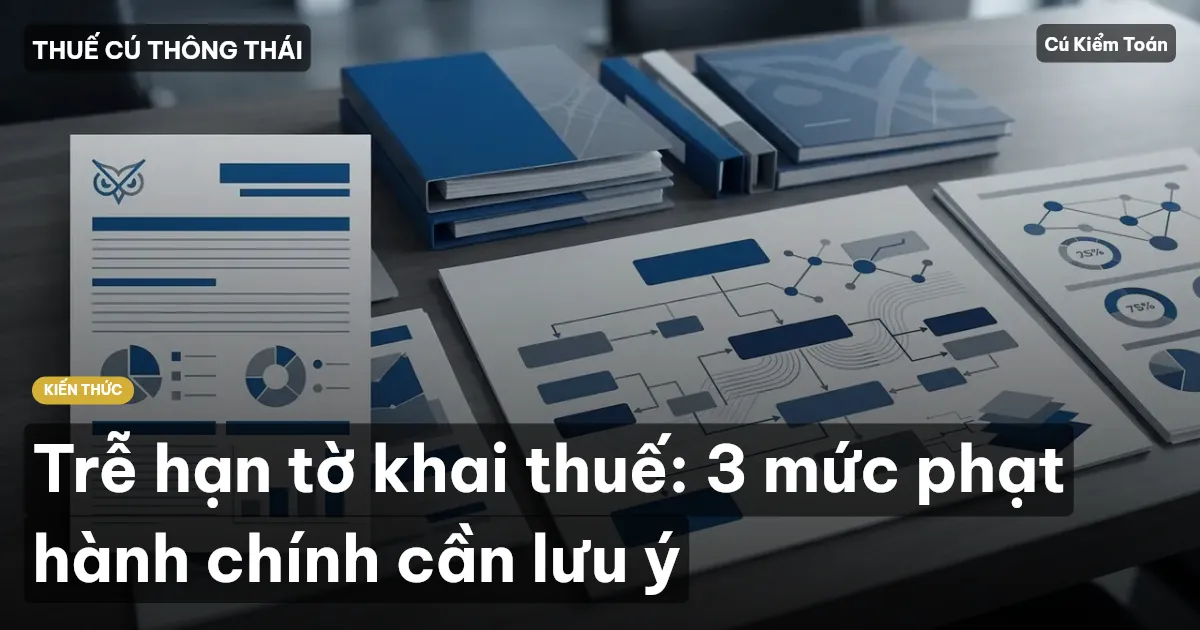 Trễ hạn tờ khai thuế: 3 mức phạt hành chính cần lưu ý
