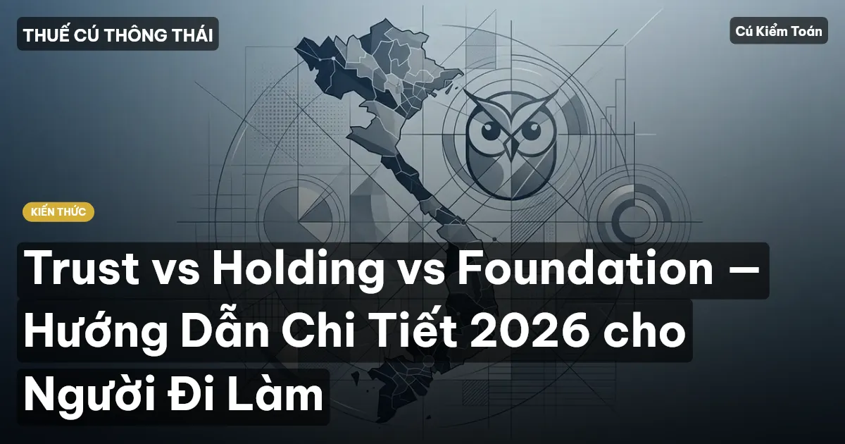 Trust vs Holding vs Foundation — Hướng Dẫn Chi Tiết 2026 cho Người Đi Làm
