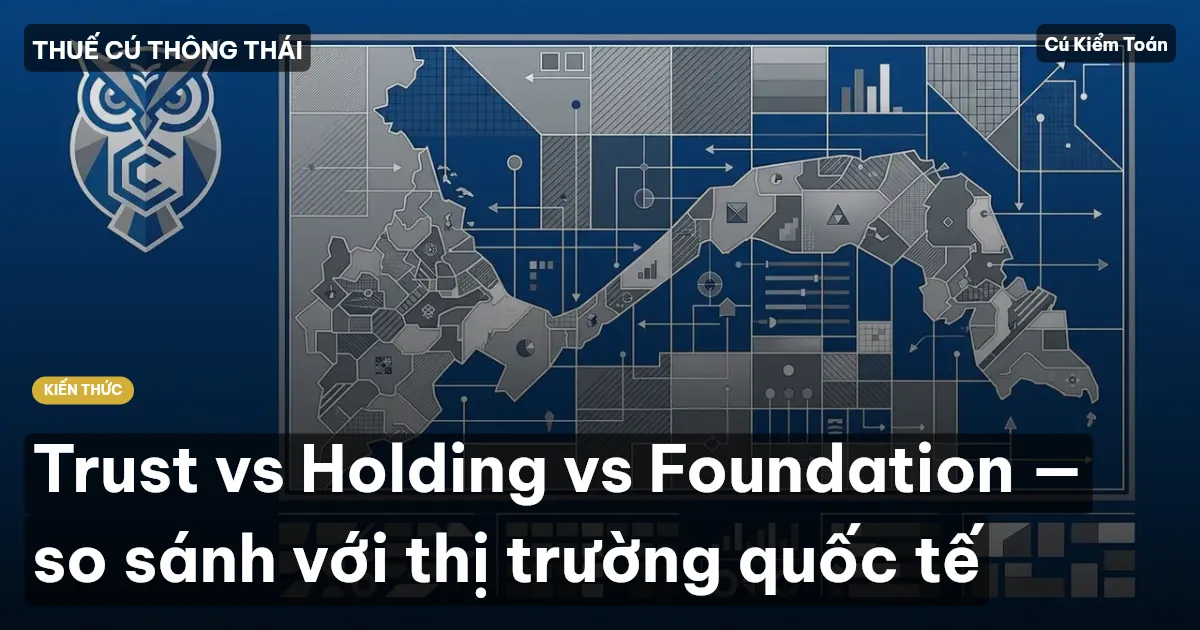 Trust vs Holding vs Foundation — so sánh với thị trường quốc tế