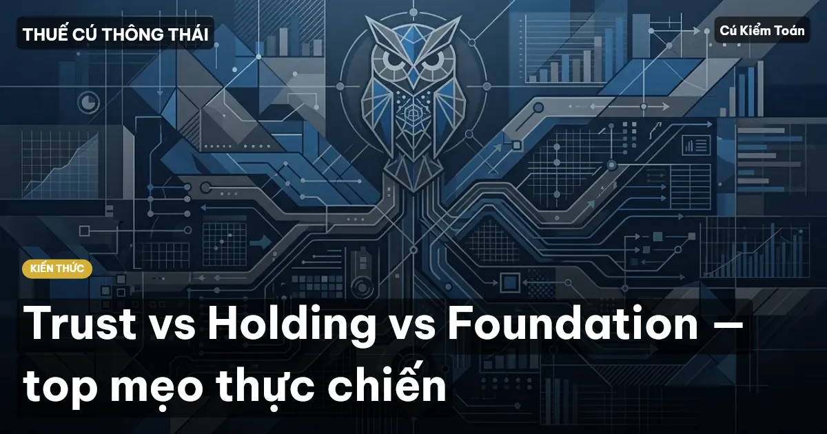 Trust vs Holding vs Foundation — top mẹo thực chiến