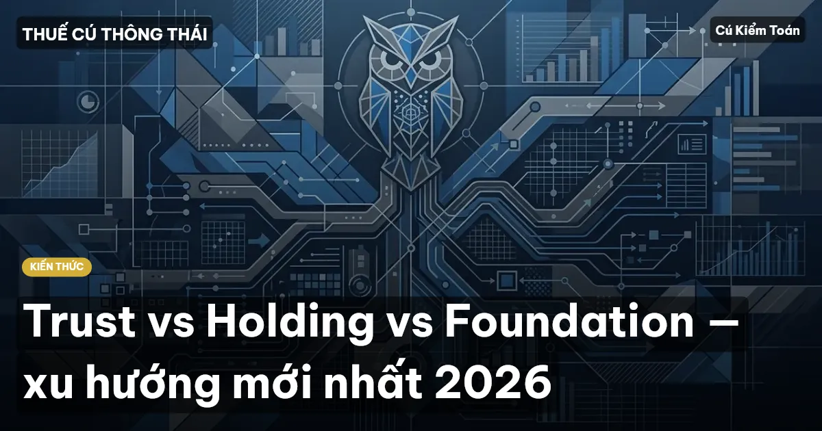Trust vs Holding vs Foundation — xu hướng mới nhất 2026