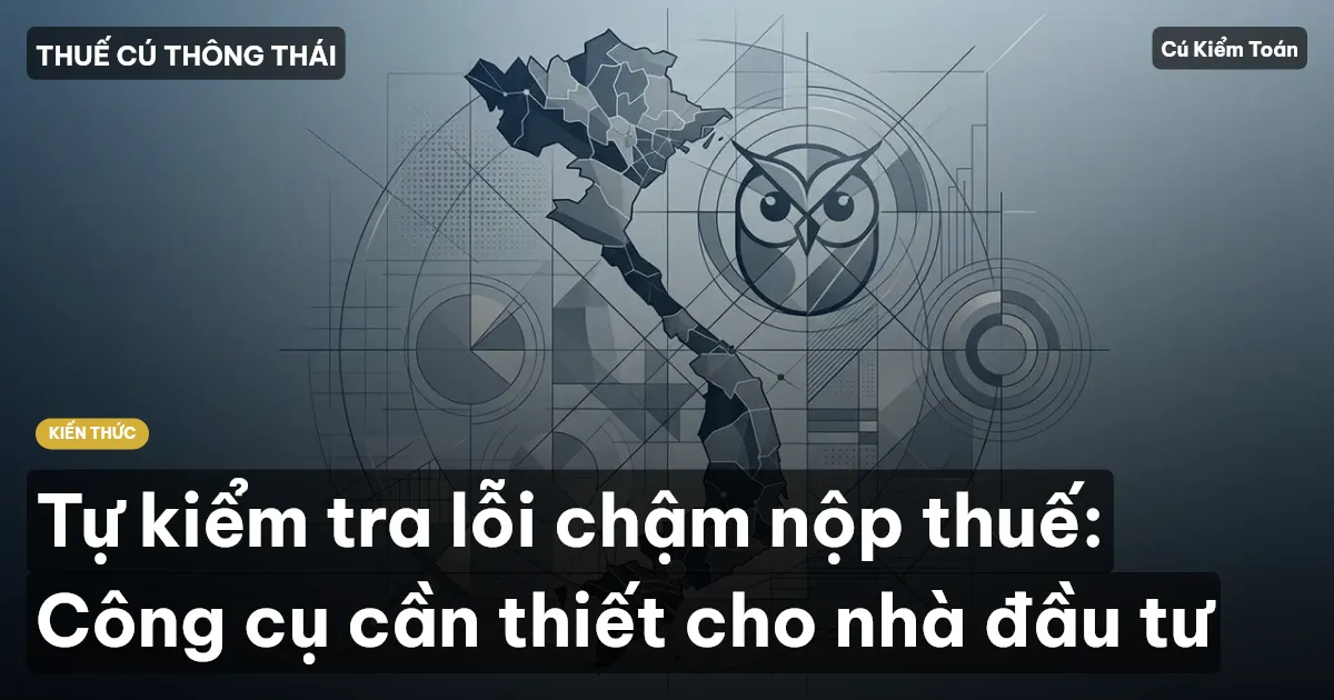 Tự kiểm tra lỗi chậm nộp thuế: Công cụ cần thiết cho nhà đầu tư