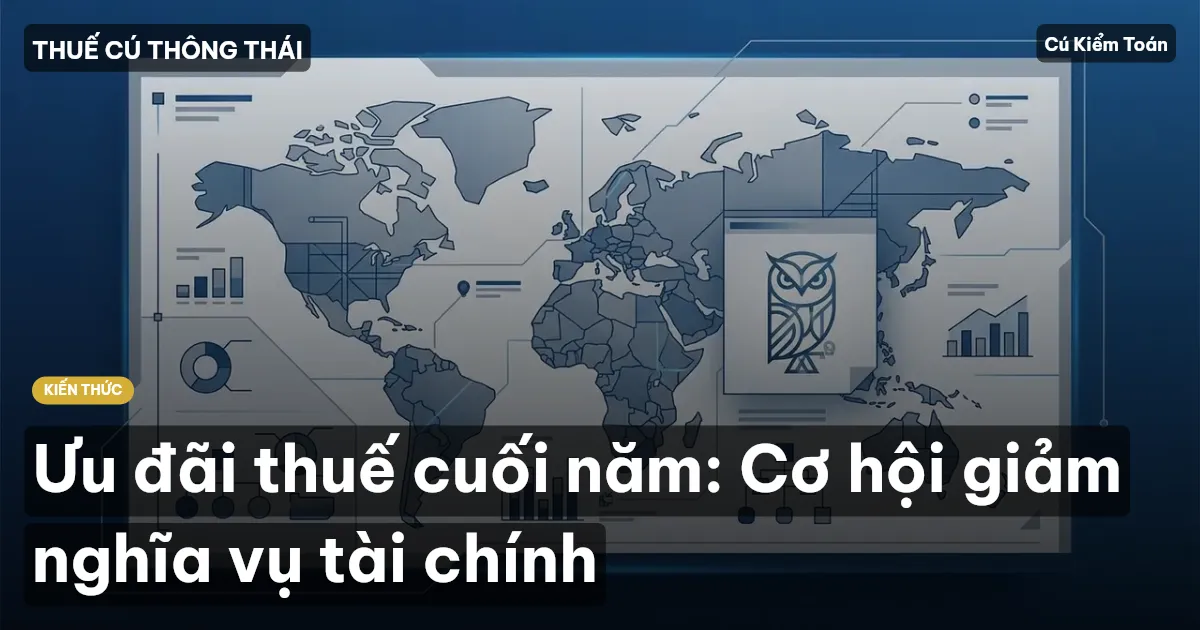 Ưu đãi thuế cuối năm: Cơ hội giảm nghĩa vụ tài chính