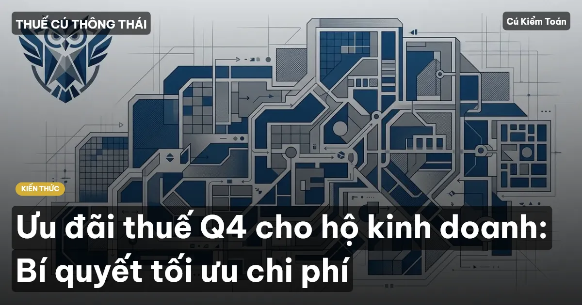 Ưu đãi thuế Q4 cho hộ kinh doanh: Bí quyết tối ưu chi phí